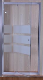 Serigraphy Glass Pivot Hinge Shower Door 900 X 1850 mm CE SGS Certification