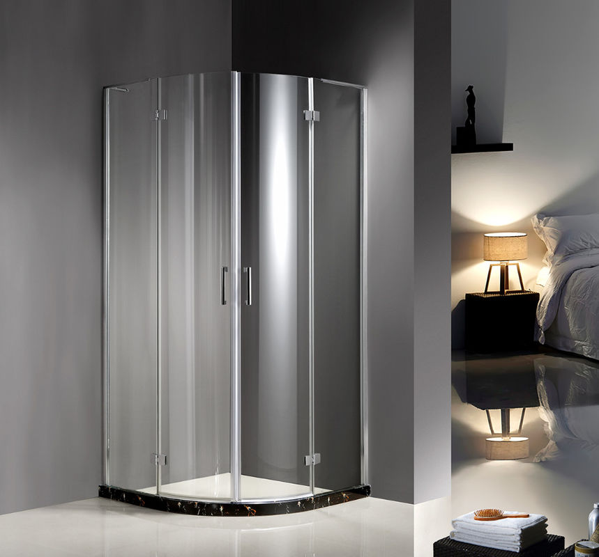 900X900X1900 6MM tempered glass Professional Hinged Quadrant Shower Enclosure , Curved Corner Shower Units