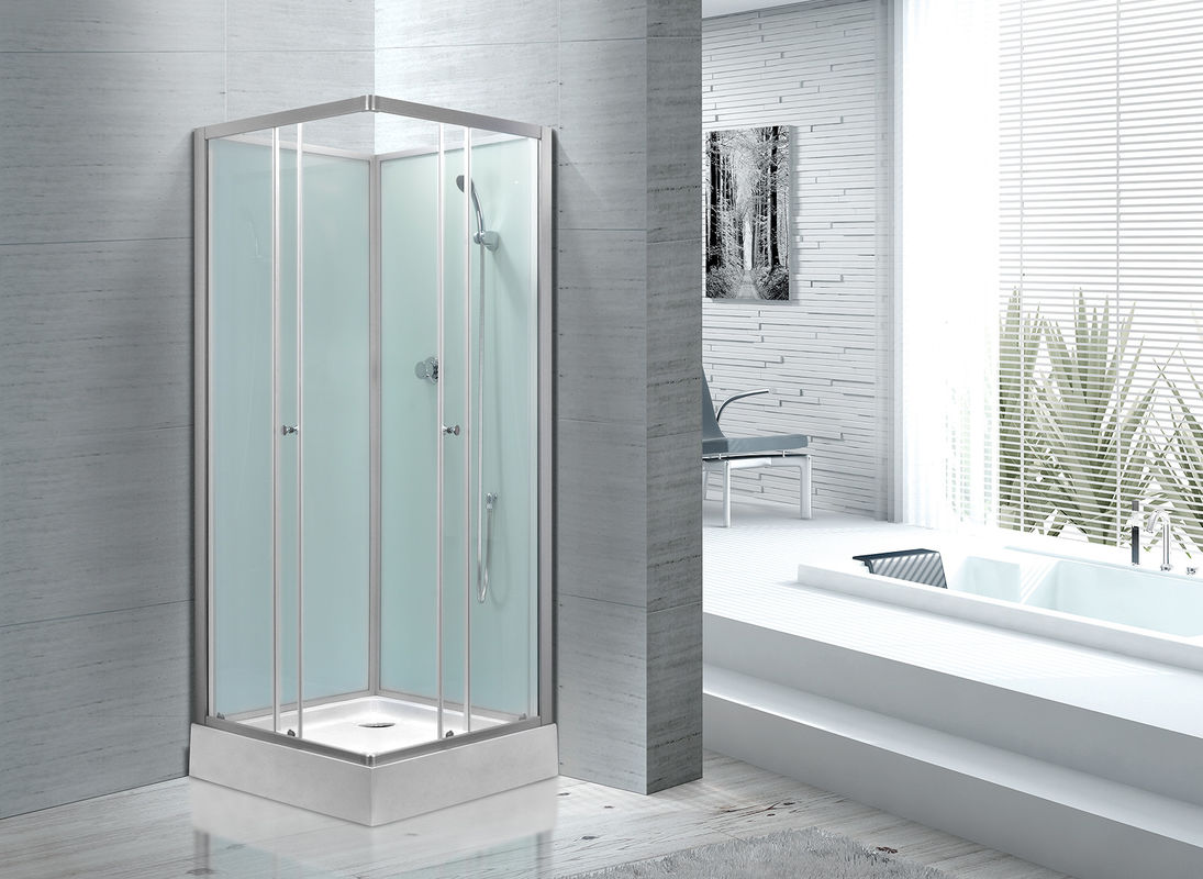 Fitness Halls 800 X 800 Glass Shower Cabin With Silver Aluminum Frame