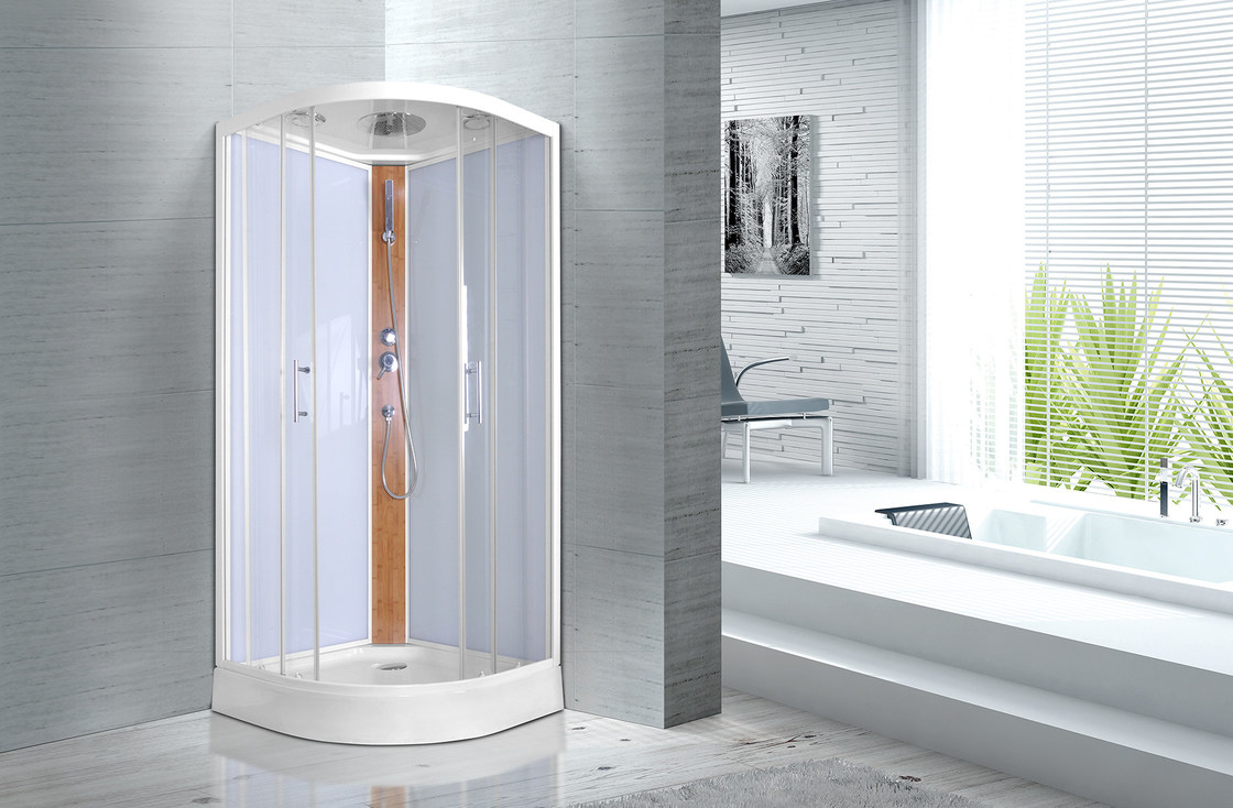 KPN52036 Curved Corner Shower Units , 900 x 900 x 2150mm Glass Shower Cabin