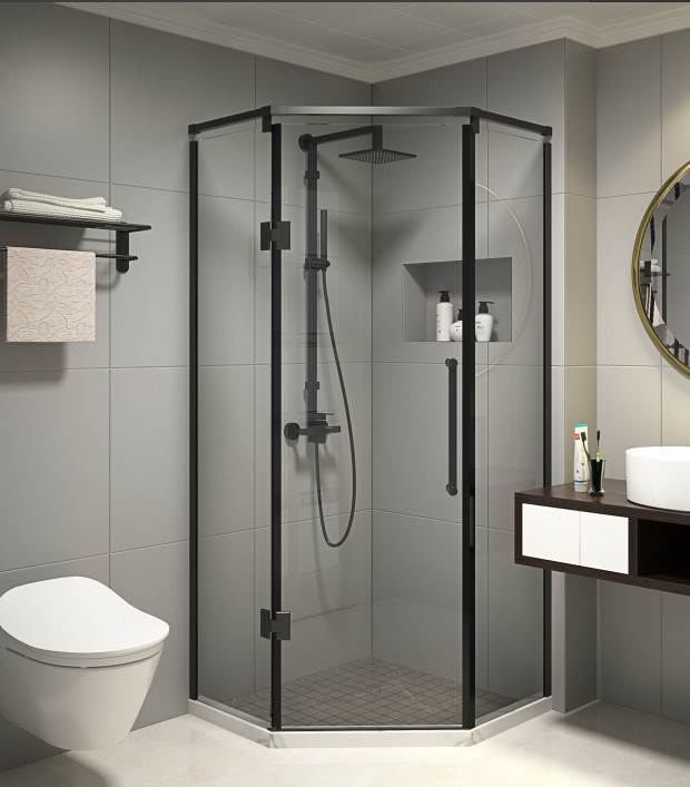 900x900mm Diamond Shaped Corner Shower Stall