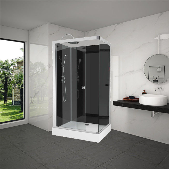 silive painted Square Shower Cabin With White Acrylic ABS Tray