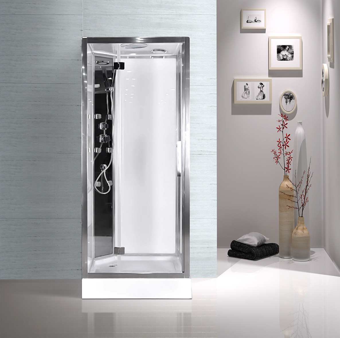 Complete Enclosed Shower Cubicles For Small Bathrooms , Modular ... Complete Enclosed Shower Cubicles For Small Bathrooms , Modular ...