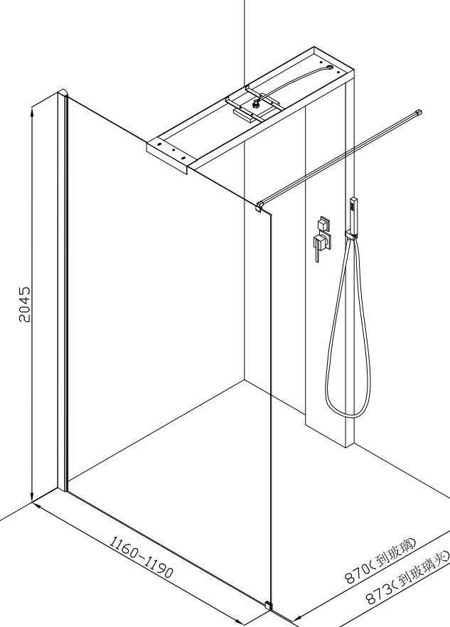 Grey Glass Bathroom Shower Enclosures With Stainless Steel Shower Column Panels
