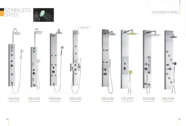 Stainless Steel Bathroom Shower Panel System With Rain Shower Head