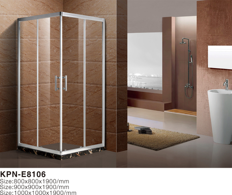 Square 6mm tempered glass 900x900x2000mm Bathroom Curved Corner Shower Enclosure , Shower And Bath Enclosures
