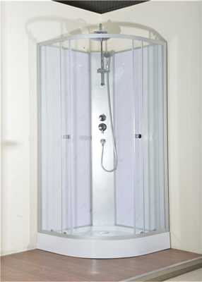 Shower Cabin with White  acrylic tray 850*850*2250cm white aluminium
