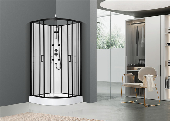 Bathroom Shower Cabins , Shower Units 850 X 850 X 2250 mm  Black aluminium