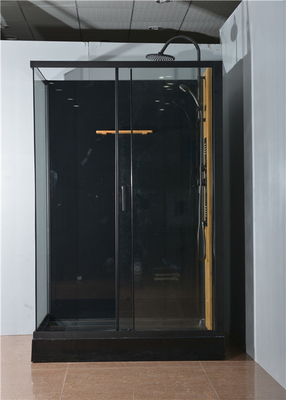 Shower Cabin with White  acrylic tray 1200*800*2250cm black  aluminium