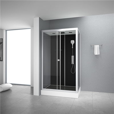 Shower Cabin with White  acrylic tray 1100*800*2250cm  silive  aluminium