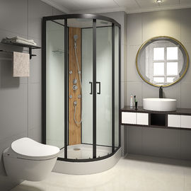 900*900*2150mmCustom Quadrant Sliding Door Shower Cubicles ,bamboo,low white tray
