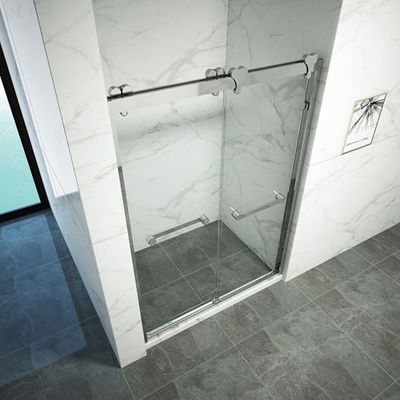 Double Sliding Aluminum Alloy Frame Toughened Glass Shower Door