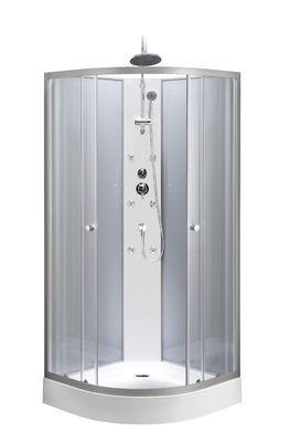 Transparent Tempered Glass Quadrant Shower Cubicles With 15.5cm ABS TRAY