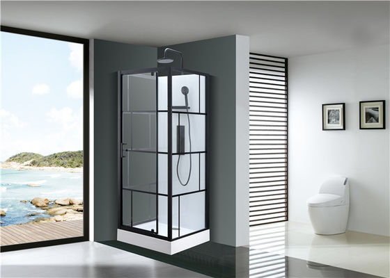 Fashion Pivot Door， Corner Shower Stalls , Square Shower Cabin with white acrylic tray