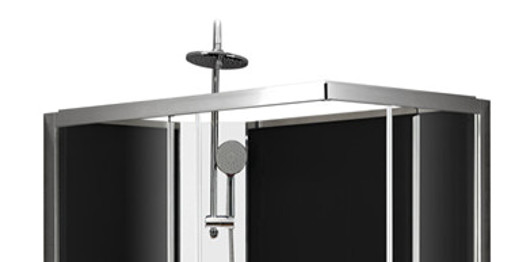 Square Bathroom Shower Cabins black Acrylic ABS Trays  chrome  Painted 120*80*225cm