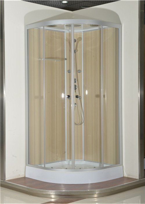 Shower Cabin with White  acrylic tray 900*900*2150cm  silive   aluminium