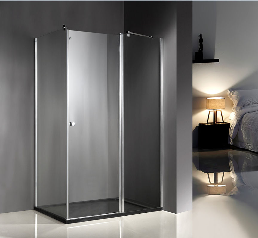 1200x800x6mm Clear Glass Shower Enclosures With Tray , Glass Bathroom Enclosures