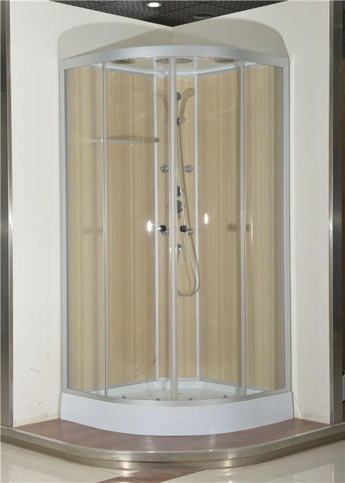 Shower Cabin with White  acrylic tray 850*850*2250cm white aluminium