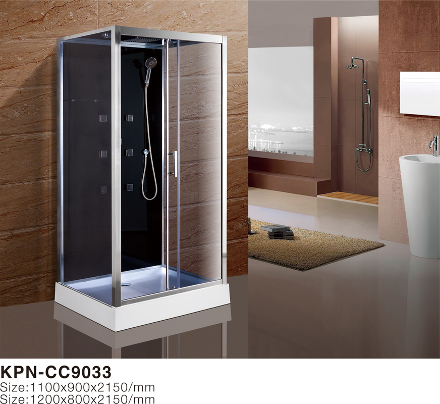 Shower Cabin with White  acrylic tray 1100*800*2150cm  silive  aluminium