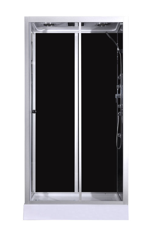 1100x800x2150mm Fashion Massage Corner Shower Stalls , Rectangular  Shower Cabin with white acrylic tray and roof