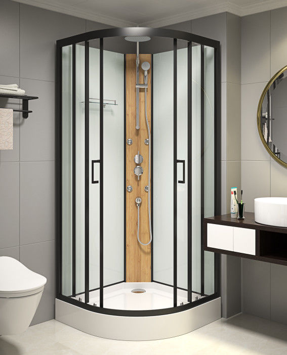 900*900*2150mm Custom Quadrant Shower Cubicles ,black ,low tray bathroom