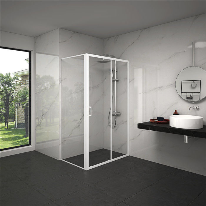 Rectangular 6mm tempered glass 1100x800x2000mm Bathroom Curved Corner Shower Enclosure , Shower And Bath Enclosures