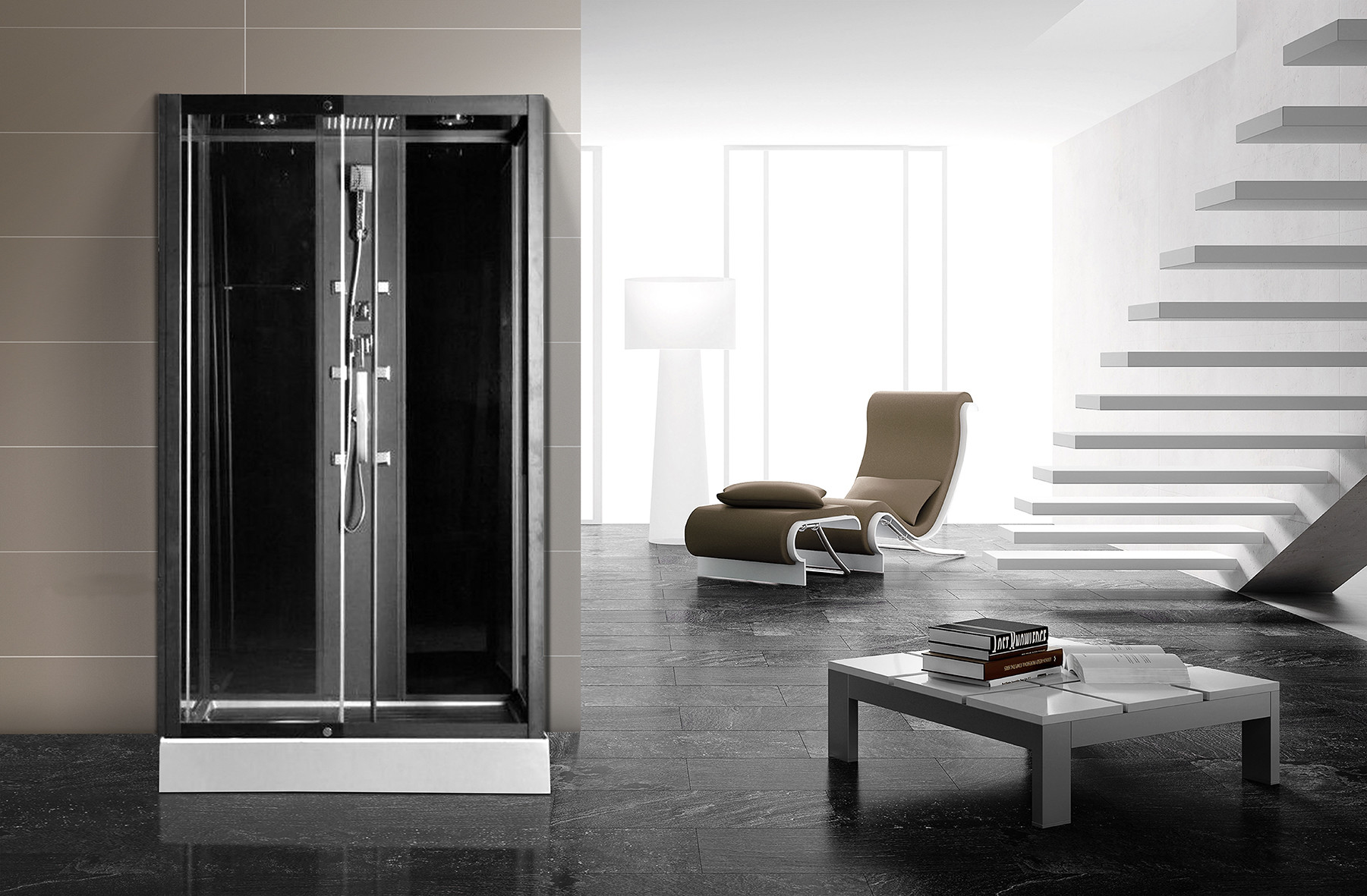 Matt Black Profiles Corner Walk In Shower Enclosures 1200 X 900
