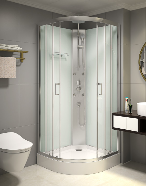 850x850x2250mm Free Standing Quadrant Shower Cubicles